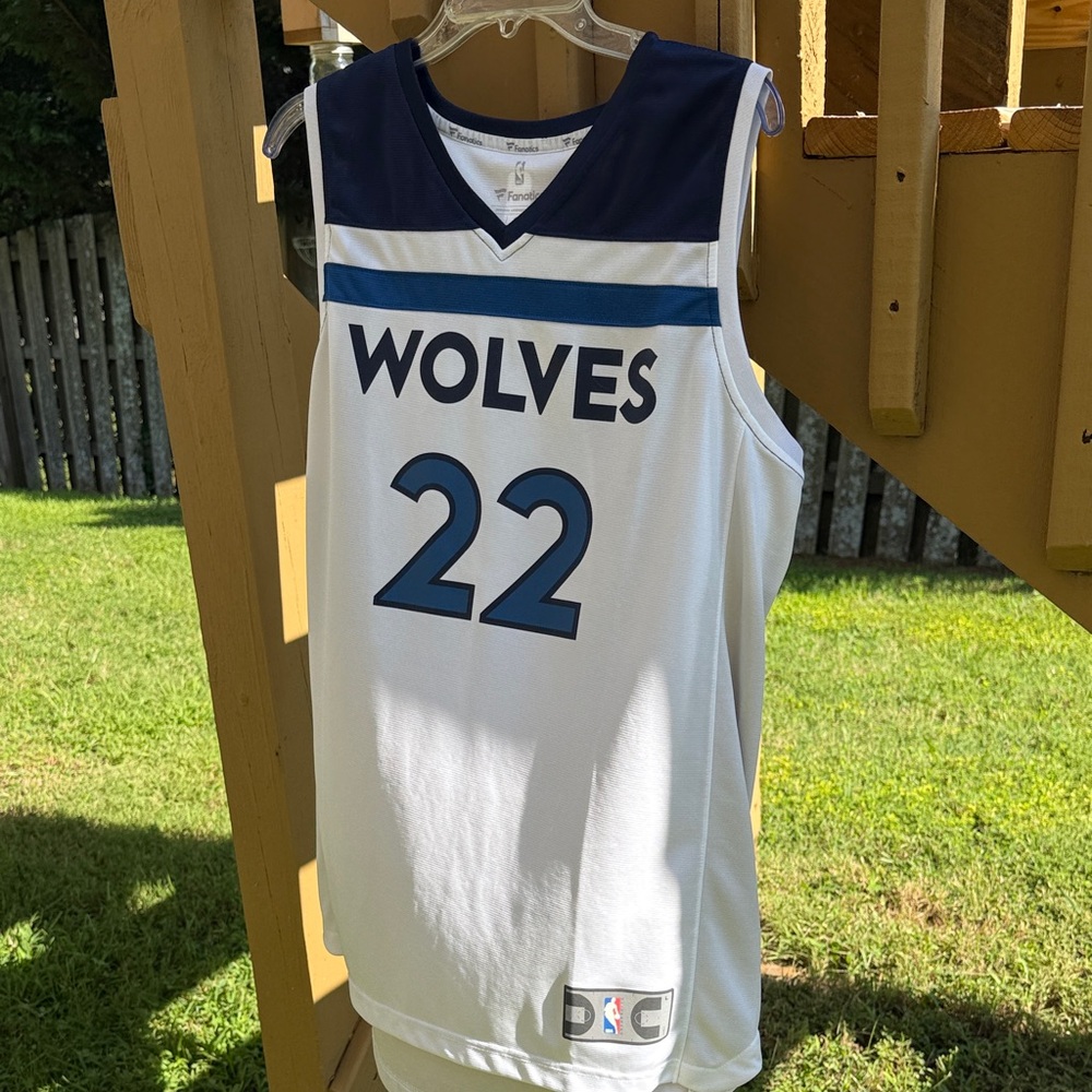 Wolves White and Blue Basketball Jersey Large, fanatics